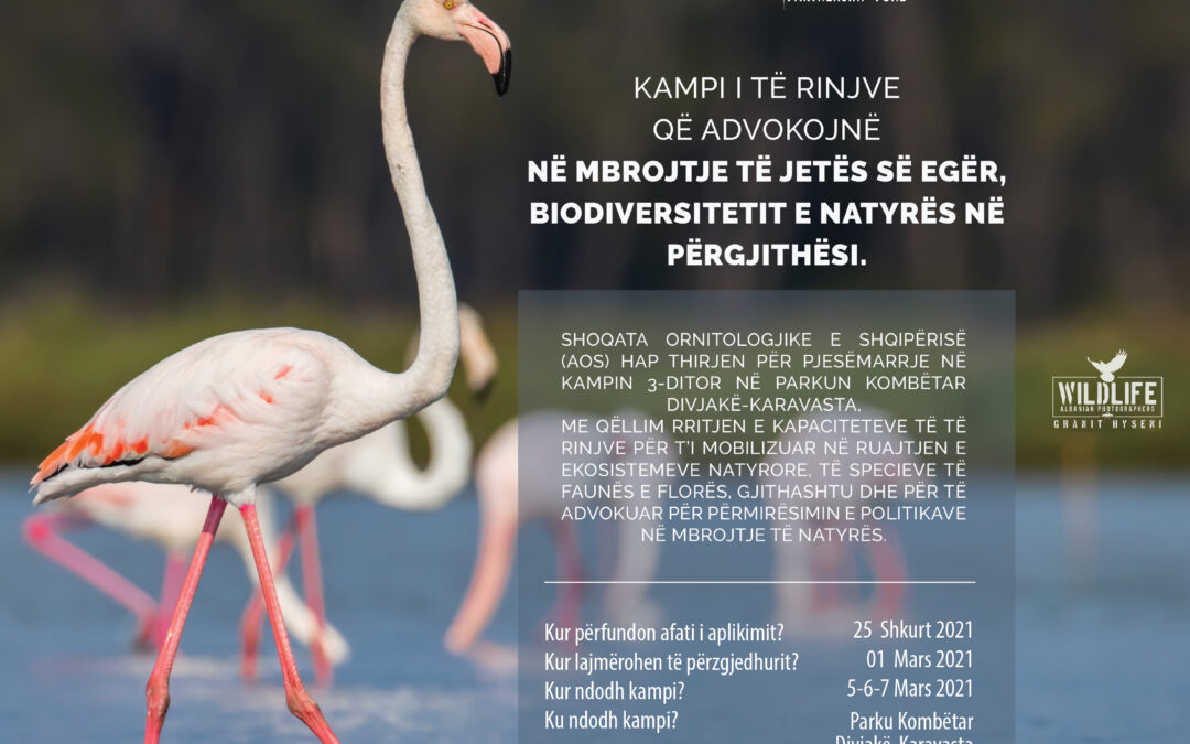 KAMPI I TË RINJVE QË ADVOKOJNË NË MBROJTJE TË JETËS SË EGËR, BIODIVERSITETIT E NATYRËS NË PËRGJITHËSI.