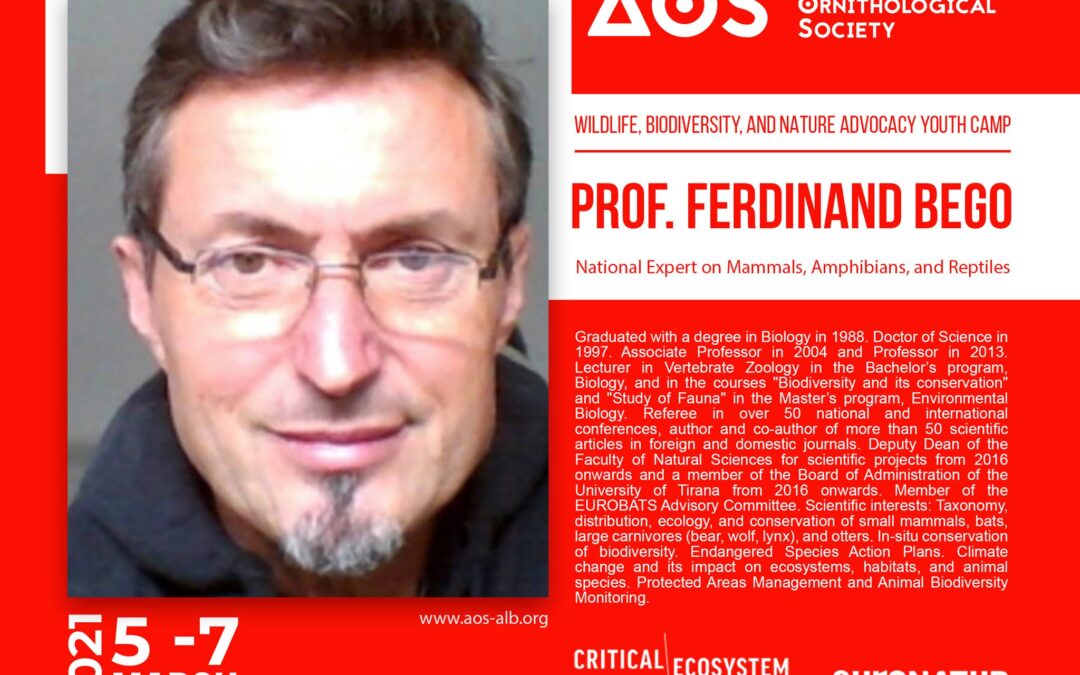 Ferdinand Bego, trainer on the Wildlife, Biodiversity, and Nature Advocacy Youth Camp